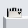 Women'S Single Shoulder Oblique Span Bag, Striped Splicing Acrylic Bag, Fashion Wedding Dinner Clutch Bag