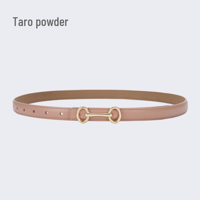 Damen Einfacher Echtleder Mode Gürtel - Vielseitig für Jeans, Hosen und Kleider