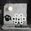 Metal Wrought Iron Desktop Tissue Holder Toilet Roll Paper Holder Free Resin Roll Paper Towel Holder Stackable For Home Bathroom