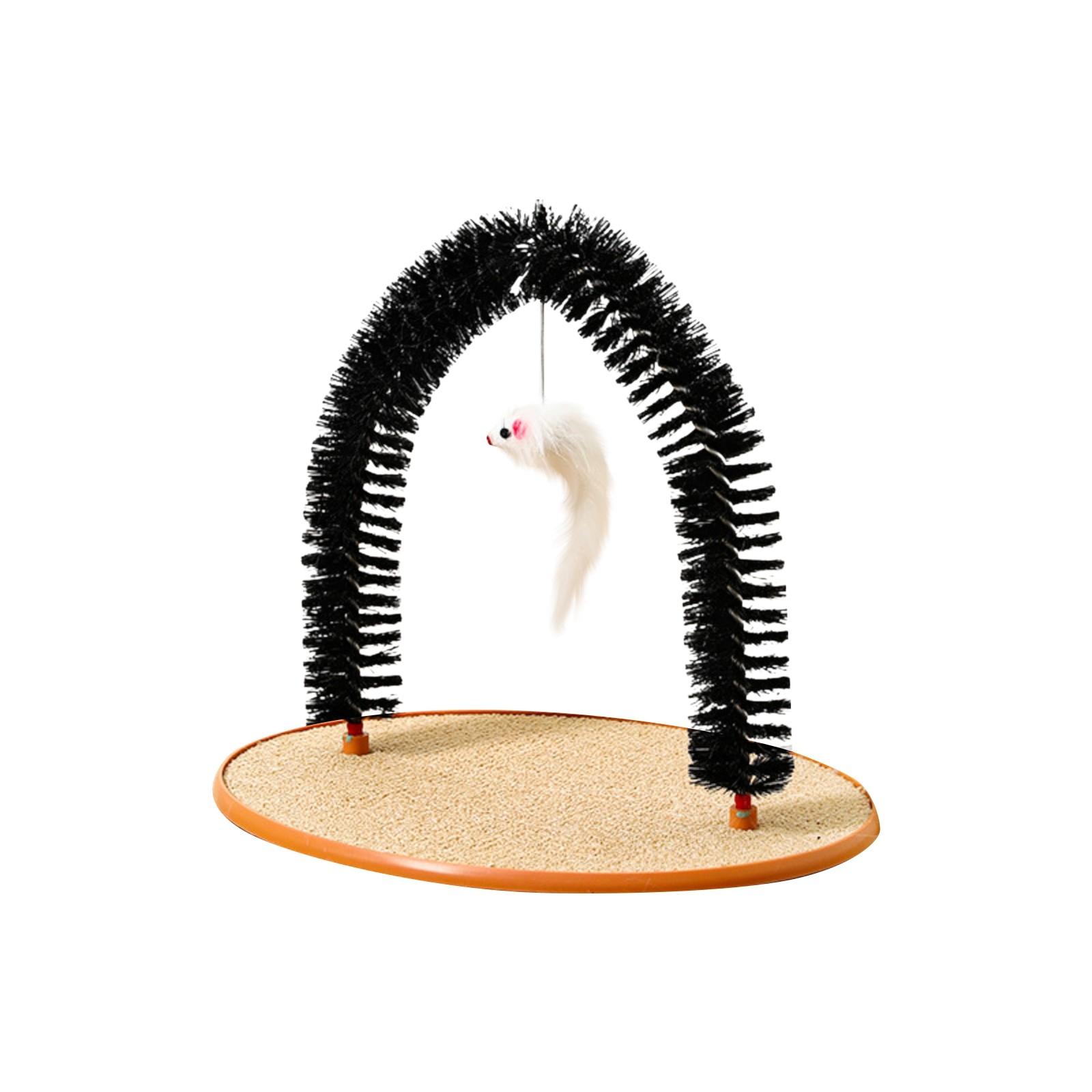 

Устройство для растирания кошачьей шерсти и против зуда, пластиковая арочная щетка, когтеточка для кошек, игрушка для кошек, уход за волосами, самоудовлетворение, мышонок One Size чёрный