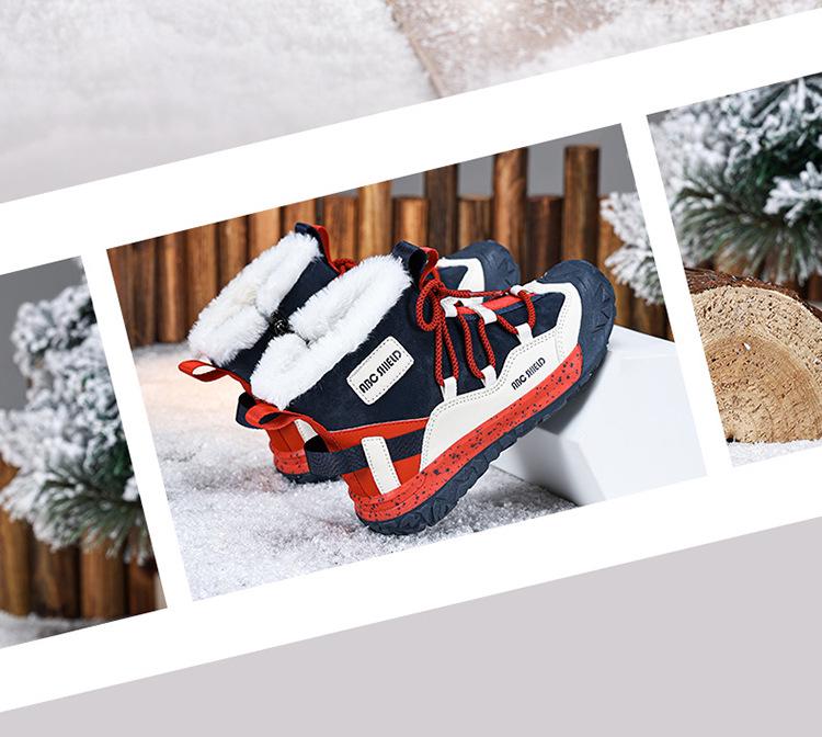 Children's Mid-Calf Snow Boots - Thickened Cotton, Winter Anti-Freezing for Boys & Girls.