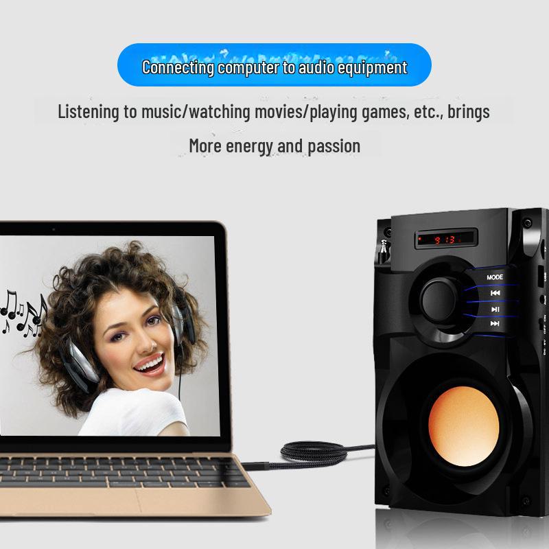 כבל שמע 3.5 מ"מ זכר לזכר לרכב, טלפון נייד, רמקול, אוזניות, מחשב