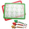 Weihnachtsthema Silikon Backmatte Rutschfeste Fondantmatte Küchentischmatte für Kuchenboden Pizza und Kekse Ofenauskleidungsmatte