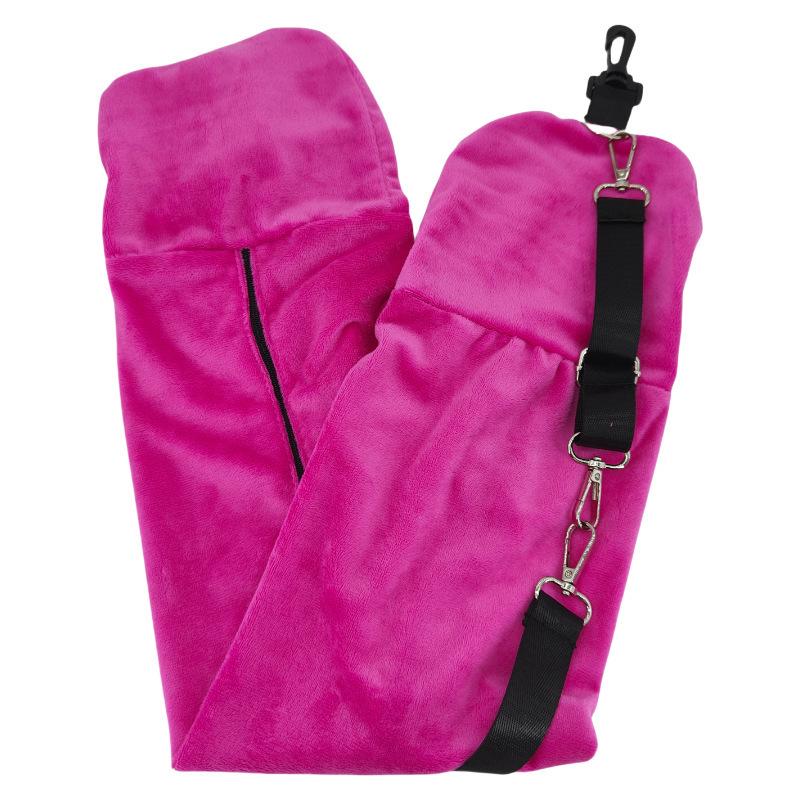 Cross-border U-shaped Travel Pillow with Soft Plush and Clothes Storage