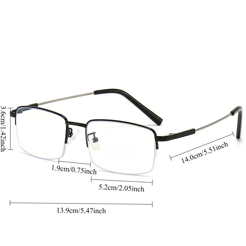 Vintage Business Anti Blue Light Reading Glasses Men Women Fashion Ultra Light Titanium Alloy Presbyopia Eyeglasses