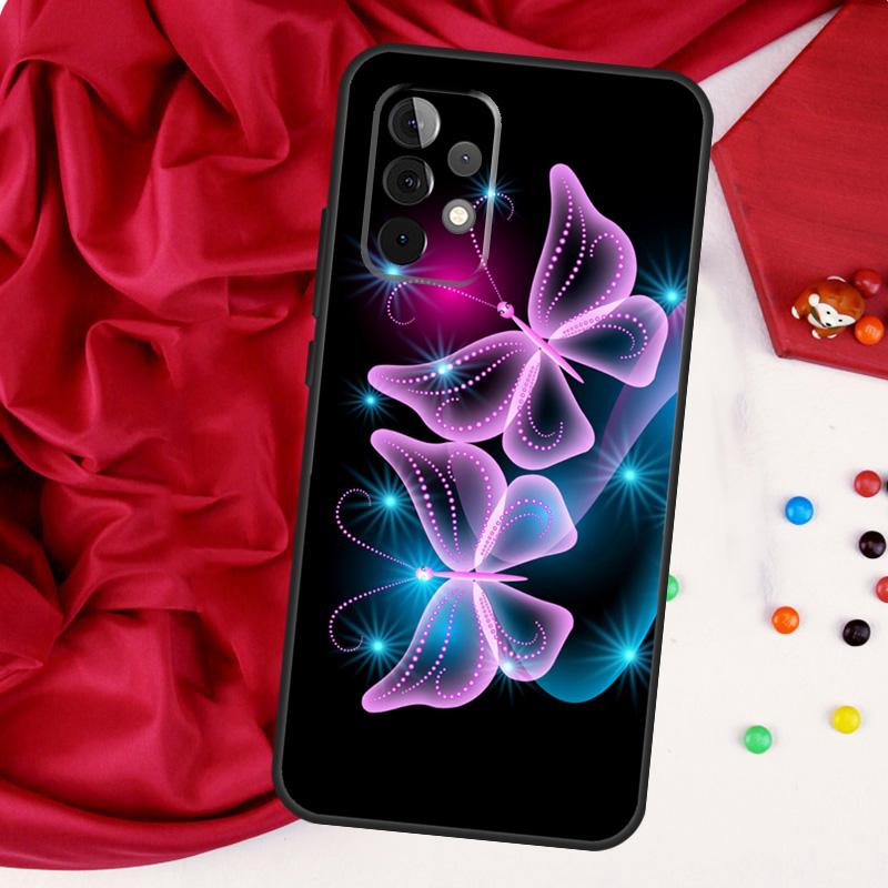 Luksusowy Niebieski Motyl Motyle Dla Samsung Galaxy A15 A55 A53 A33 A35 A22 A32 A52 A54 A34 A14 A56 A36 A26 A16 A05 A06 Etui
