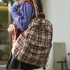 Studentský kostkovaný školní batoh Dámský velkokapacitní batoh Cestovní batoh