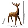 Reindeer Statue Resin Standing Deer Ornaments Creative Imitation Wood Geometric Deer Ornaments Christmas Reindeer Decorations