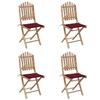 VidaXL Mobilier à Dîner d'Extérieur Pliable 5 pcs avec Coussins Salon de Jardin Ensemble de Salle à Manger de Patio Table et 3063969