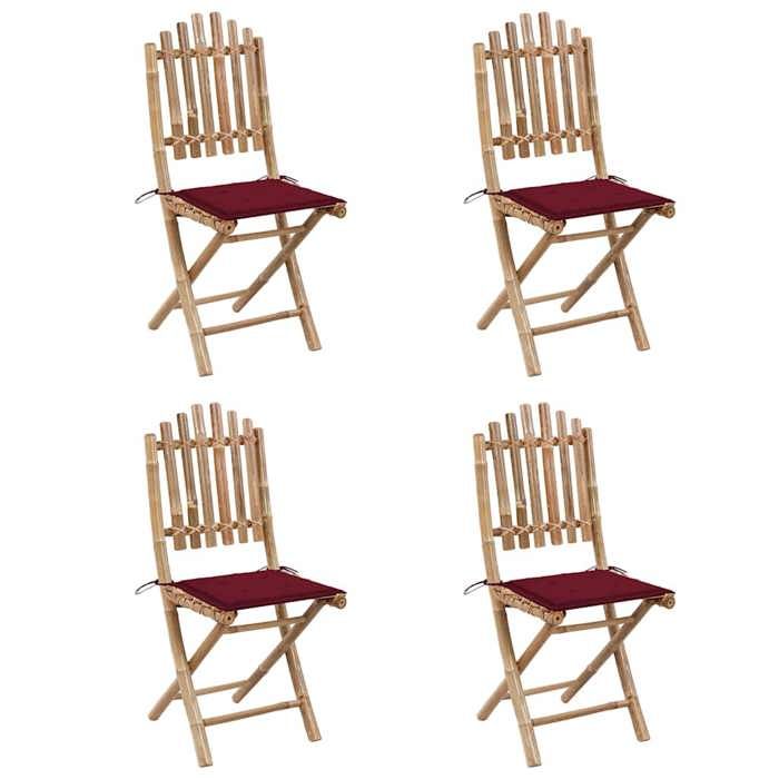 VidaXL Mobilier à Dîner d'Extérieur Pliable 5 pcs avec Coussins Salon de Jardin Ensemble de Salle à Manger de Patio Table et 3063969