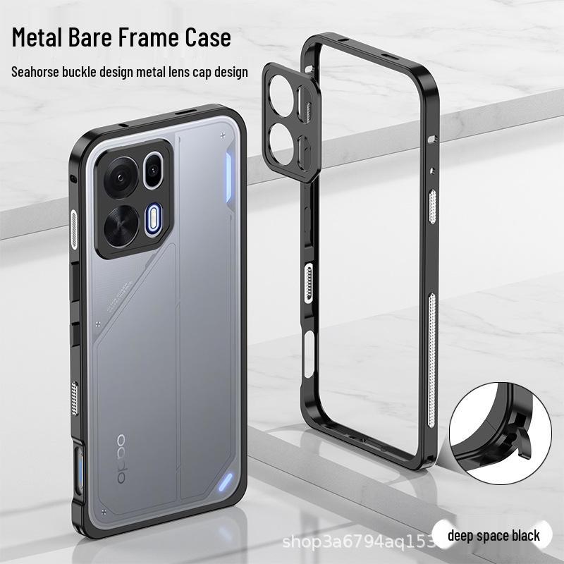 

OPPO K15 Pro/Pro+ Seahorse Buckle Metal Bumper Heat Dissipation Anti-Fall Phone Case K15 Pro