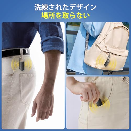 Compact Voice Recorder with 32GB Built-in Memory, AI Noise Reduction, 360° High-Quality Recording, Up to 800 Hours of Recording Time, Portable Recordi