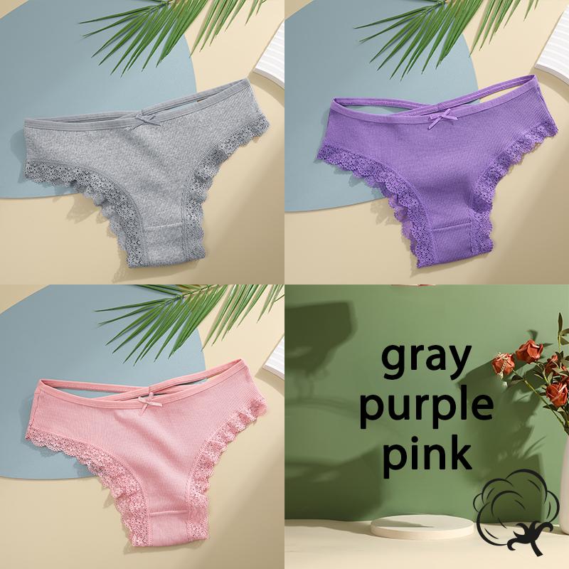 3 pezzi/set slip in cotone da donna mutandine a vita media biancheria intima sexy da donna mutandine con fiocco e spalline intimo comodo da donna