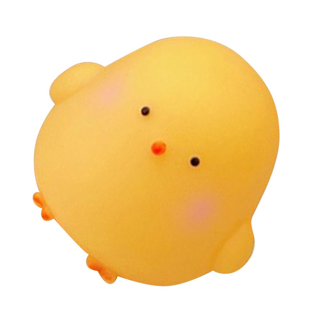 Cute Night Light Yellow Chick Cartoon Warm Light Soft Shell Comfortable Touch Animal Lamp with