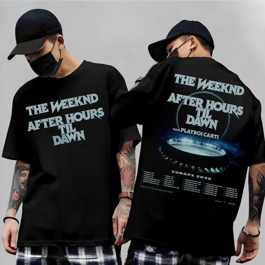 Neues The Weeknd 2026 After Hours Til Dawn Welttournee Baumwolle Kurzarm T-Shirt Geschenk für Fans Unisex RB Stil T-Shirts Tops