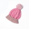 Autumn and winter new pony * Li color matching children's hairball wool knitted hat thickened scarf set