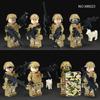 8pcs M8023 Army Border Patrol Doll Assembling Children's Building Block Toy