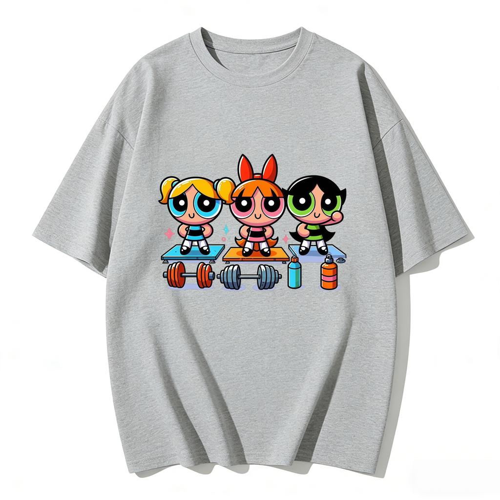 2026 Super Kraftvolle Mädchenbluse Training Streetwear T-Shirts Damen-T-Shirt Klassisches Fitnessstudio Fitness Familien-Passende Outfits Sommer Oberteile