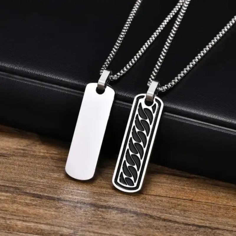 Pendant Chain Pattern Pendant Corrosion Dripping Oil Long Necklace 60CM