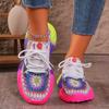 2025 Fall New High Quality Mesh Breathable Women Sneakers Lace Up Ladies Casual Shoes Round Toe Walking Tennis Shoes