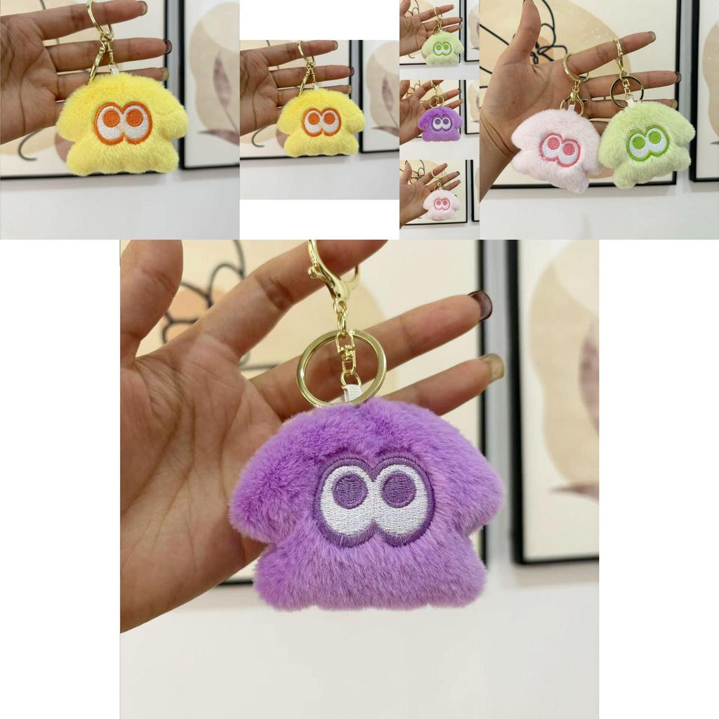 Cute Plush Squid Monster Keychain Adorable Stuffed Animal Bag Charm 8cm