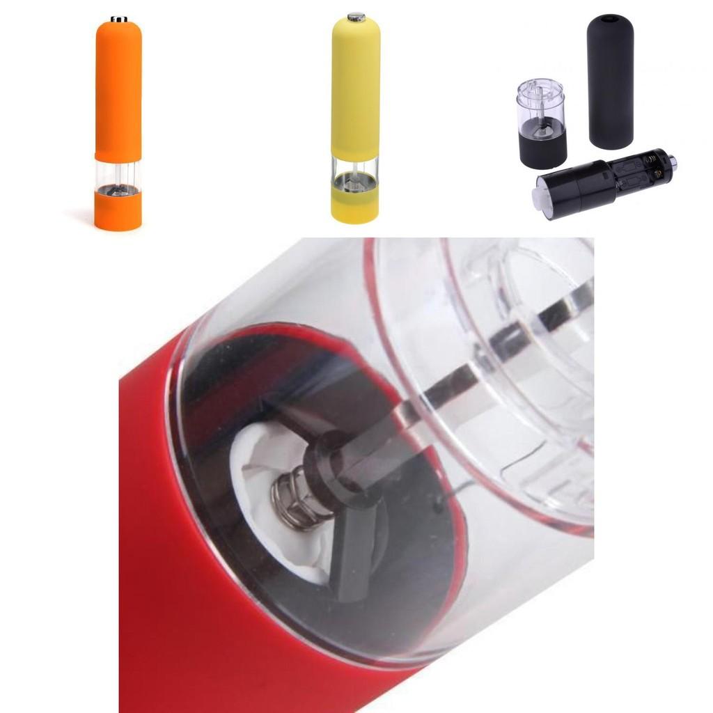 Electric Salt Abs Spice Herb Pepper Mill Grinder Kitchen Gourmet With Light