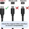 Square Type-C Power Adapter 65W PD Wall Fast Charger for Type C Laptop Compatible with 20V 3.25A Power Supply Laptop Charger