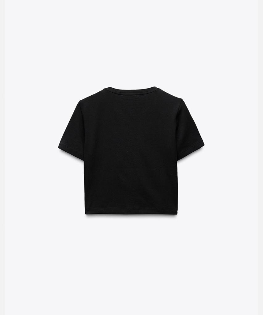 Mejongniateu [Mdn] Maison Logo Short Sleeve Crop Top (2 Colors)