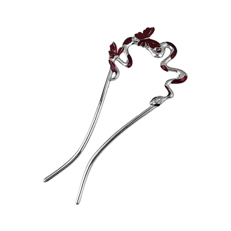 Chinese Style Traditional Hair Stick Traditional Butterfly Hair Claw Elegant Snake Hair Chopsticks Cosplay Hair Jewelry