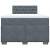 Maison Exclusive - Sommier à lattes de lit et matelas gris foncé 120x190cm velours