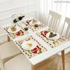2D Flat 4pcs Santa Claus Christmas Placemats for Festive Table Decorations And Holiday Parties