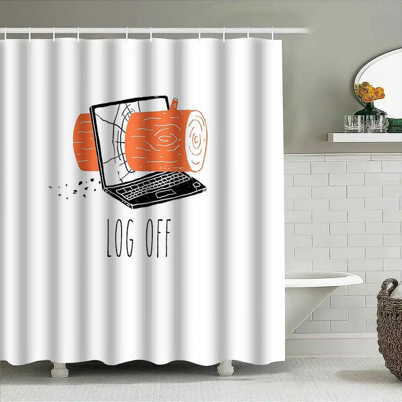 Tech Gamer Shower Curtain Bathroom Decor Gaming Room Decor Computer Geek Gift Pixel Art Modern Abstract Home Decor