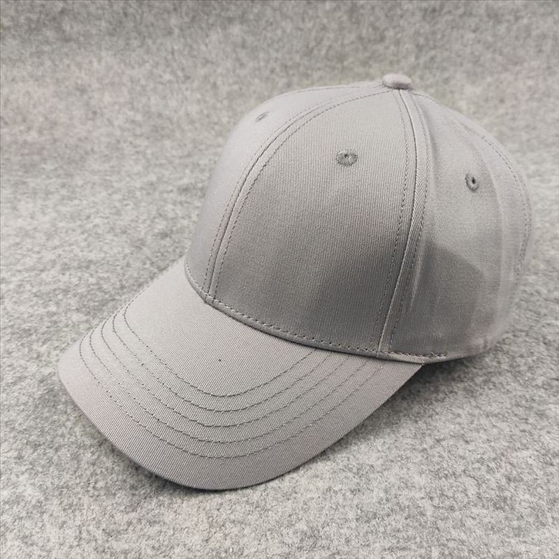 Wide Brim Hard Top Pure Color Baseball Cap Large Head Circumference Men's Hat Casualcasual Plus Size Peaked Cap