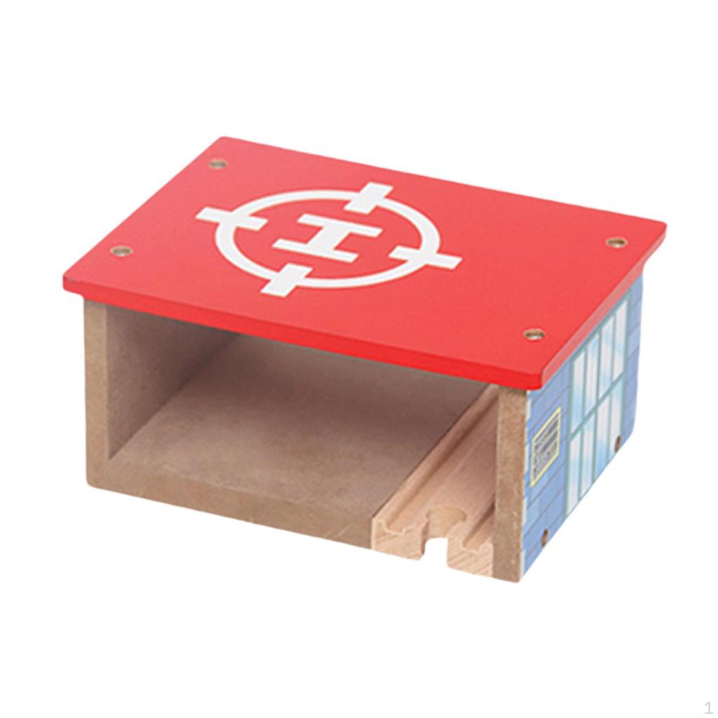 Creative Wooden Train Playset with Road and Railway Components