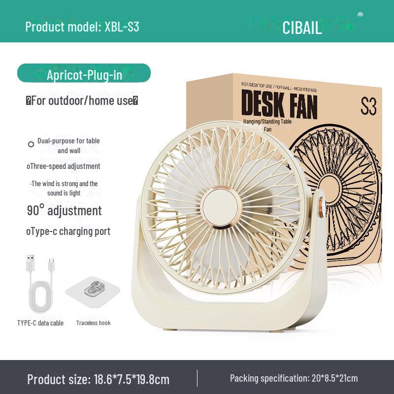 Dual-Purpose Electric Fan: Convection Circulation, Indoor/Outdoor, Rechargeable Floor & Desktop Fan