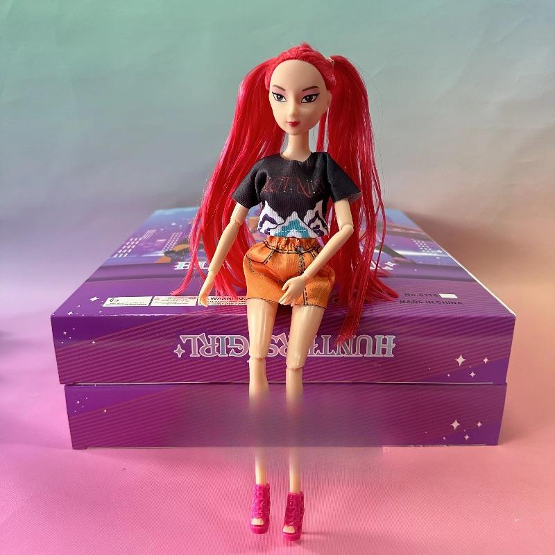 NEW Kpop Demon Hunters Action Figure Vinyl Doll Toy Kawaii Huntrix Anime Figures Rumi Mira Zoey For Children Christmas Gift