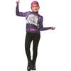 Top FORTNITE Ado Bride Bomber - RUBIES - Girl - Purple - Long Sleeves and Hood