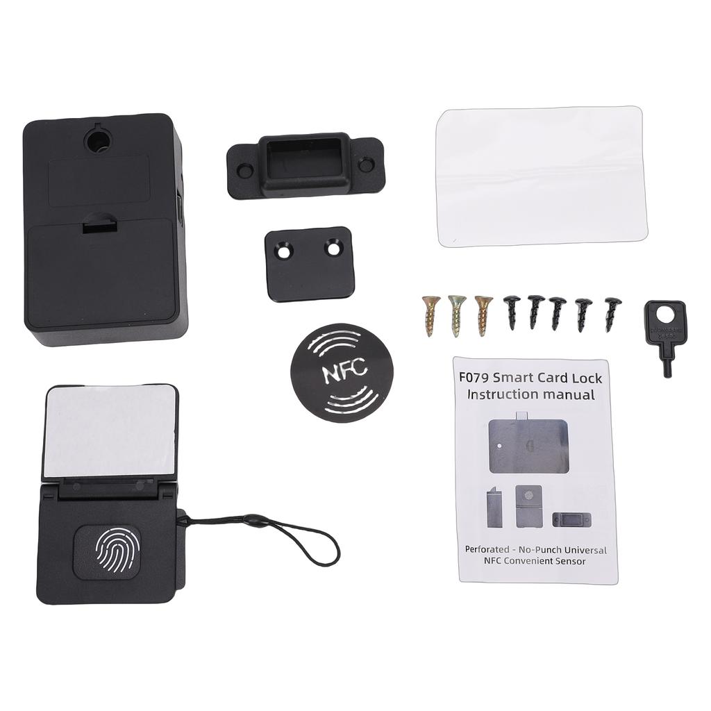 Smart Drawer Lock NFC Card Entry 4 Unlock Methods Electronic Cabinet Lock Energy Efficient Easy Installation for