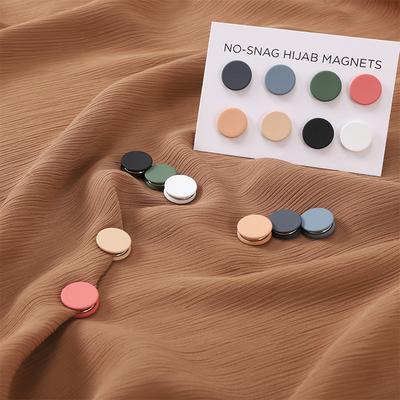 Mehrfarbige Matte Magnet-Hijab-Nadeln für Damen Schal Kopftuch Starker Magnetischer Knopf Kopftuch-Accessoires Magnetische Brosche