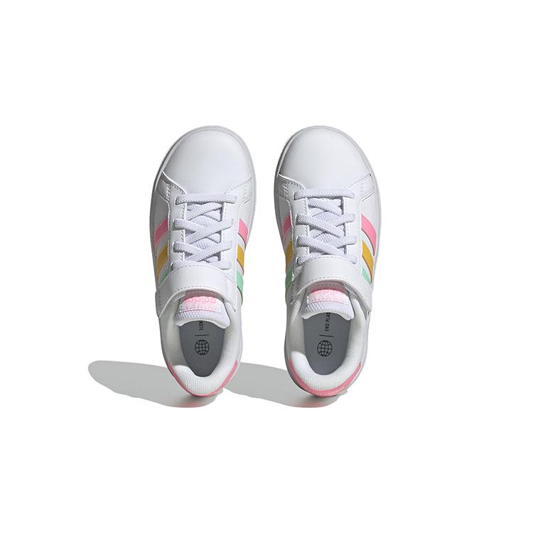 adidas Grand Court 2.0 Little Kid 'White Multi-Color' HP8913