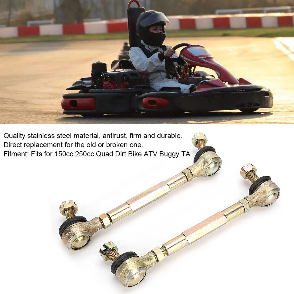 Paar 10mm0.39in Bolzen Spurstangenkopf Kugelgelenk Passend für 150cc 250cc Quad Dirt Bike ATV TA