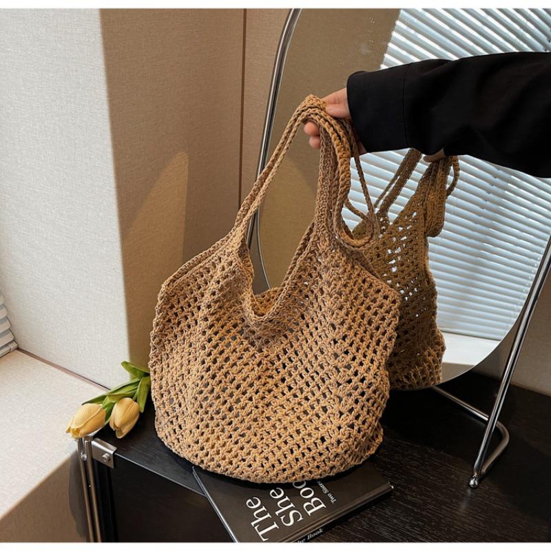 Hot-selling women's bags, shoulder bags, straw woven bags, woven bags, large-capacity women's armpit bags, shoulder tote bags.