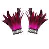 Women Natural Fur Feather Cuffs Sexy Cuffs With Feathers Feather Cuff Snap Bracelet Sleeves Wrist Arm Removable Shirt