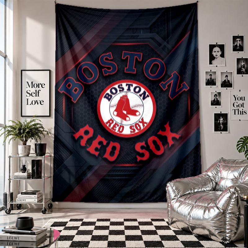 Boston Red Sox Wall Tapestry Home Decor Wall Hanging Cloth for Bedroom Living Room Background
