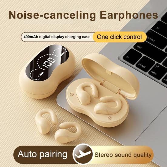 

Bluetooth-compatible Earphone One-Button Control Auto Pairing Smart Digital Display Stereo Sound Wireless Gaming Earbuds with Charging