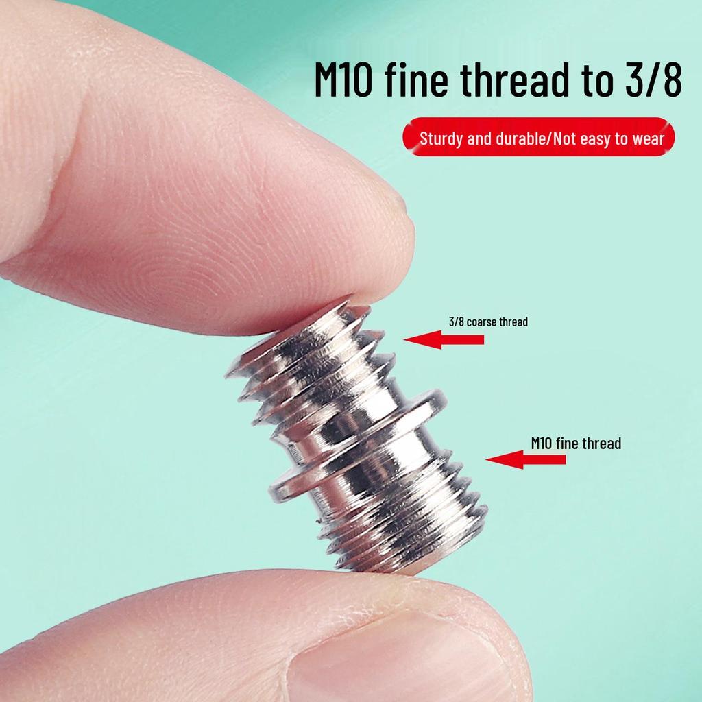 M10 auf 1/4 auf 3/8 Außengewinde Metallstab-Adapter, 9mm Verlängerungsrohr Oberes Befestigungszubehör