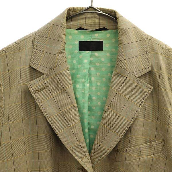 Paul Smith BLACK Check Pattern Tailored Jacket 40 Beige Women Used