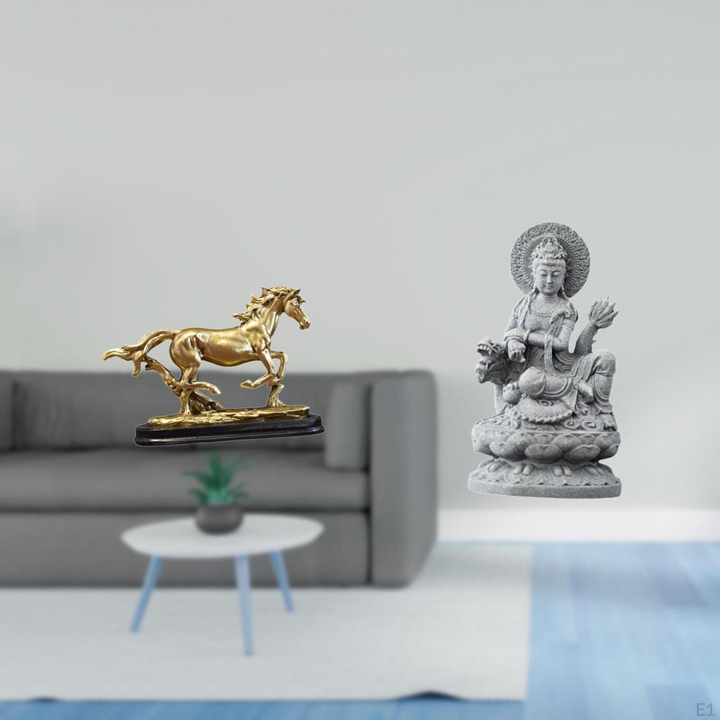Sculpture Figurine Artwork Collectible Art Ornament Horse Statue for Desk Decoration Bookcas Living