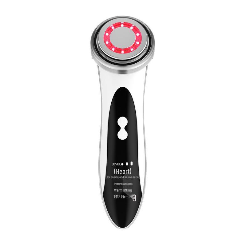 Ultrasonic Electronic Facial Beauty Device with Red & Blue Light Therapy