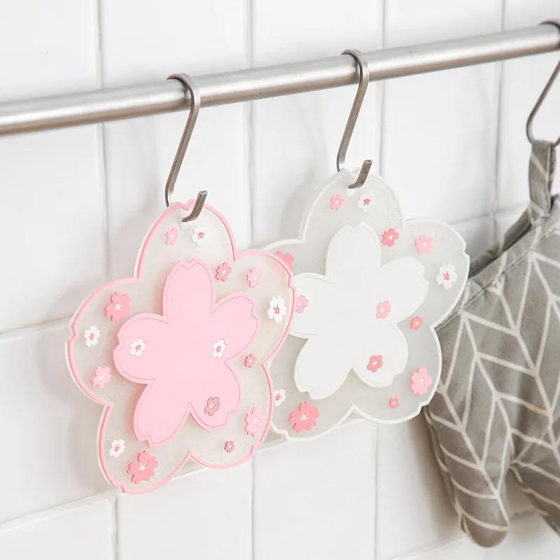Kawaii Kirschblüten Kaffeetassen Untersetzer Hitzebeständige Tischmatte für Tee Milchbecher Heimdekorationen Büro Tischsets